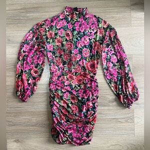 Floral bodycon Long Sleeve mini dress